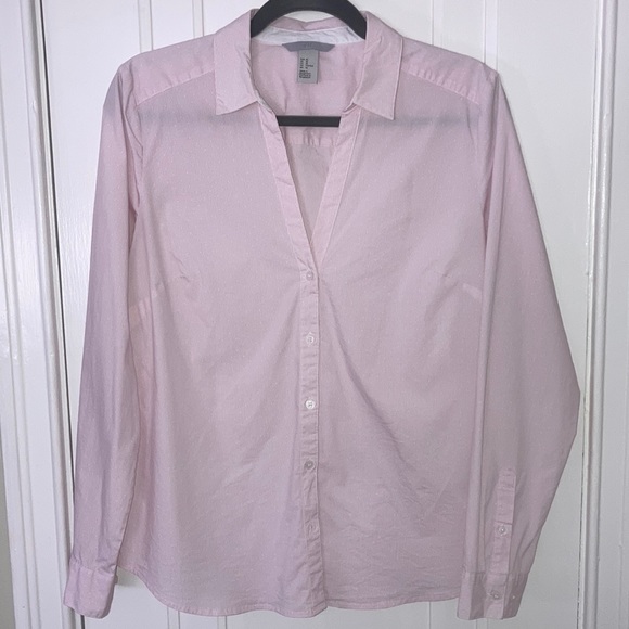 ⭐️ 3/$20 ⭐️ H&M cotton button-up blouse - Picture 1 of 4